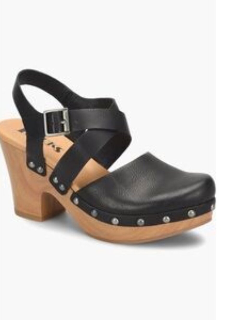 NWOT Korks Abloom Strappy Clog Platform Slingback Pump ~ Size 9 ~ Black